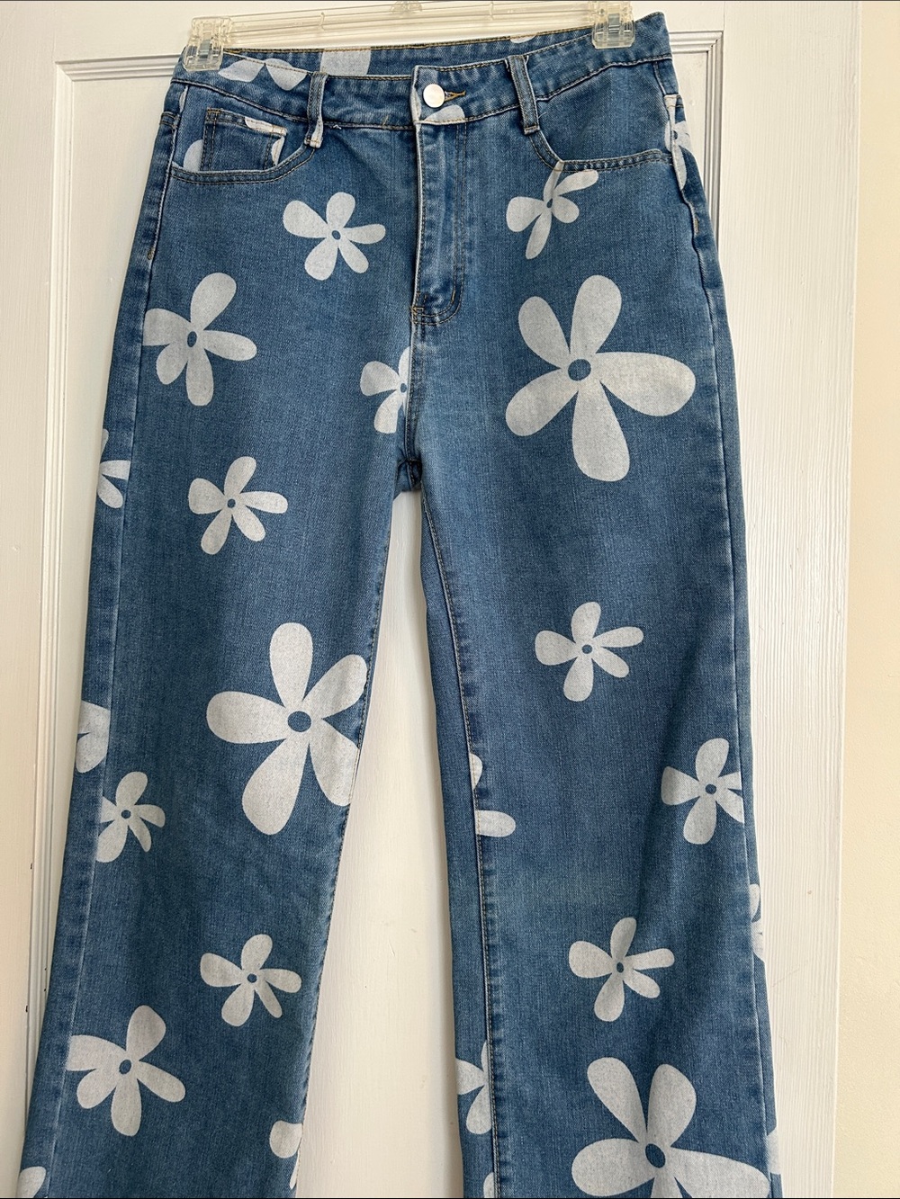 Blue Floral Print Women’s Jeans